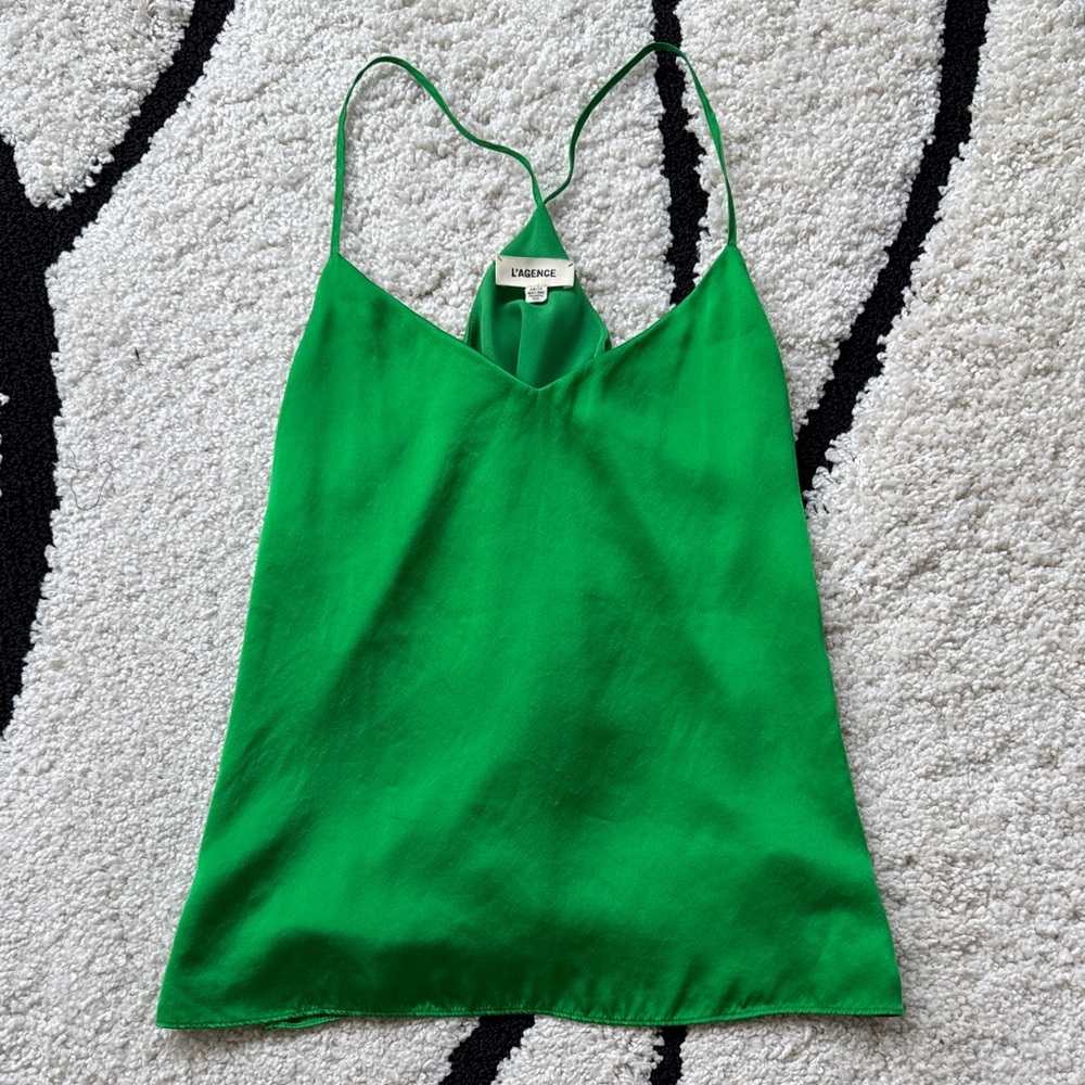 L'AGENCE Vibrant Green Camisole